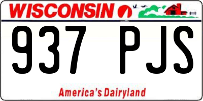 WI license plate 937PJS