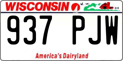 WI license plate 937PJW