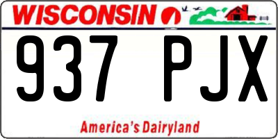 WI license plate 937PJX