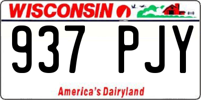 WI license plate 937PJY