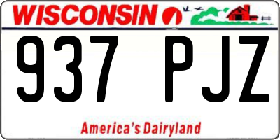 WI license plate 937PJZ