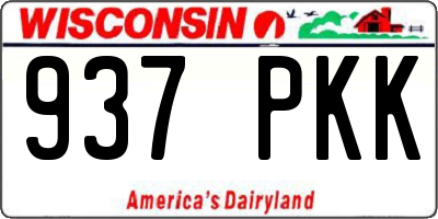 WI license plate 937PKK