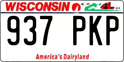 WI license plate 937PKP