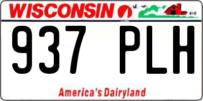 WI license plate 937PLH