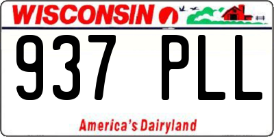WI license plate 937PLL