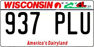 WI license plate 937PLU