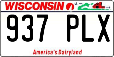 WI license plate 937PLX