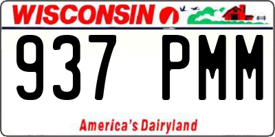 WI license plate 937PMM