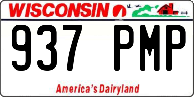 WI license plate 937PMP