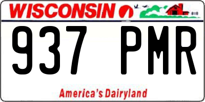 WI license plate 937PMR