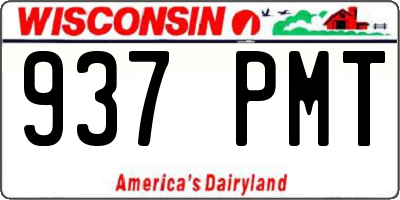 WI license plate 937PMT