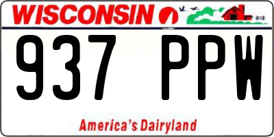 WI license plate 937PPW