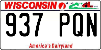 WI license plate 937PQN