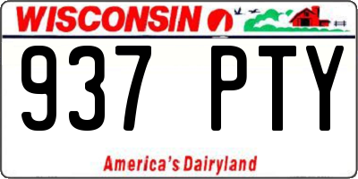 WI license plate 937PTY