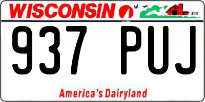WI license plate 937PUJ