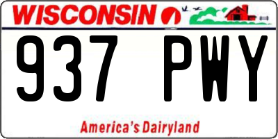 WI license plate 937PWY