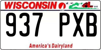 WI license plate 937PXB