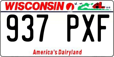 WI license plate 937PXF