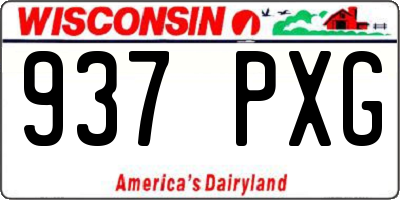 WI license plate 937PXG