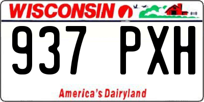WI license plate 937PXH