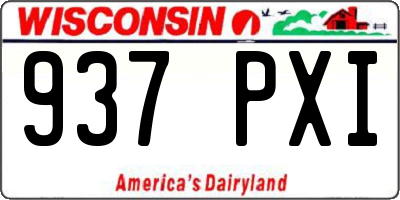 WI license plate 937PXI