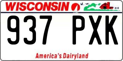 WI license plate 937PXK