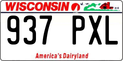 WI license plate 937PXL