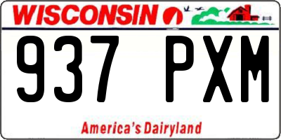WI license plate 937PXM