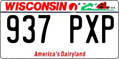 WI license plate 937PXP