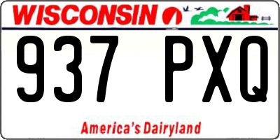 WI license plate 937PXQ