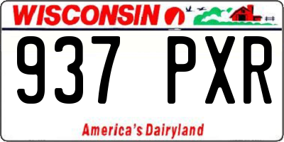 WI license plate 937PXR