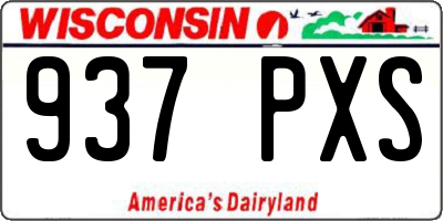WI license plate 937PXS