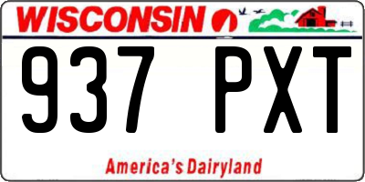 WI license plate 937PXT
