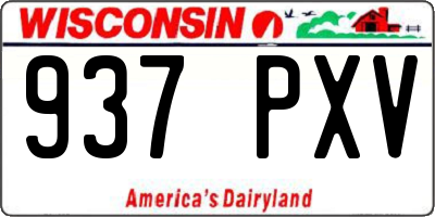 WI license plate 937PXV