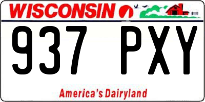 WI license plate 937PXY