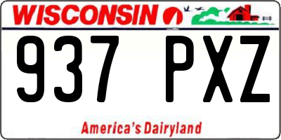 WI license plate 937PXZ