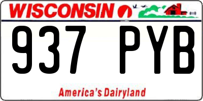 WI license plate 937PYB