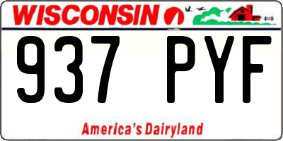 WI license plate 937PYF