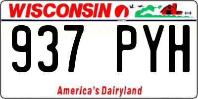 WI license plate 937PYH