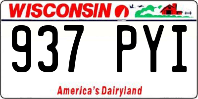 WI license plate 937PYI