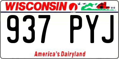 WI license plate 937PYJ