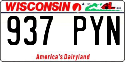 WI license plate 937PYN