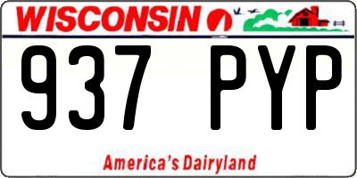 WI license plate 937PYP
