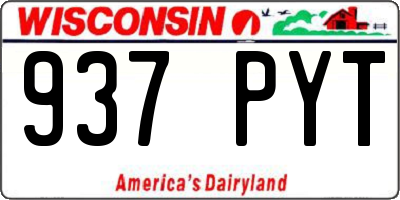 WI license plate 937PYT