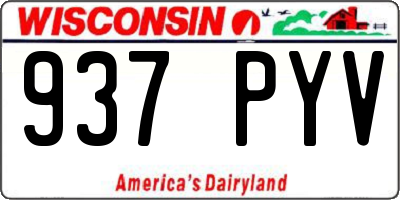 WI license plate 937PYV