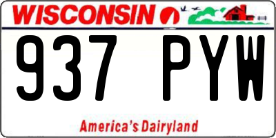 WI license plate 937PYW