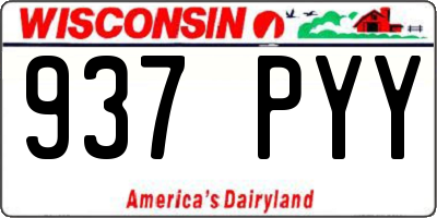 WI license plate 937PYY