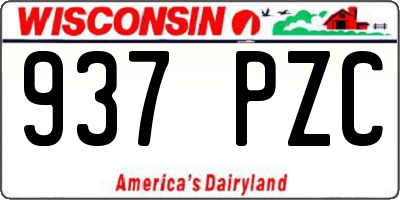WI license plate 937PZC
