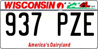 WI license plate 937PZE