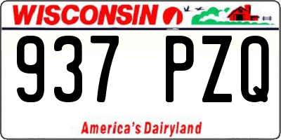 WI license plate 937PZQ